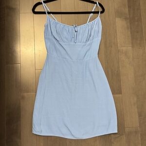Baby blue mini dress